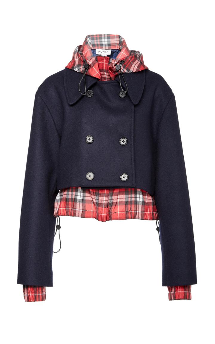 Monse Cropped Wool Peacoat
