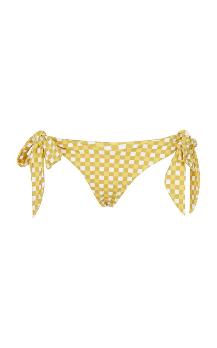 Silvia Tcherassi Gingham-patterned Gullian Bikini Bottom