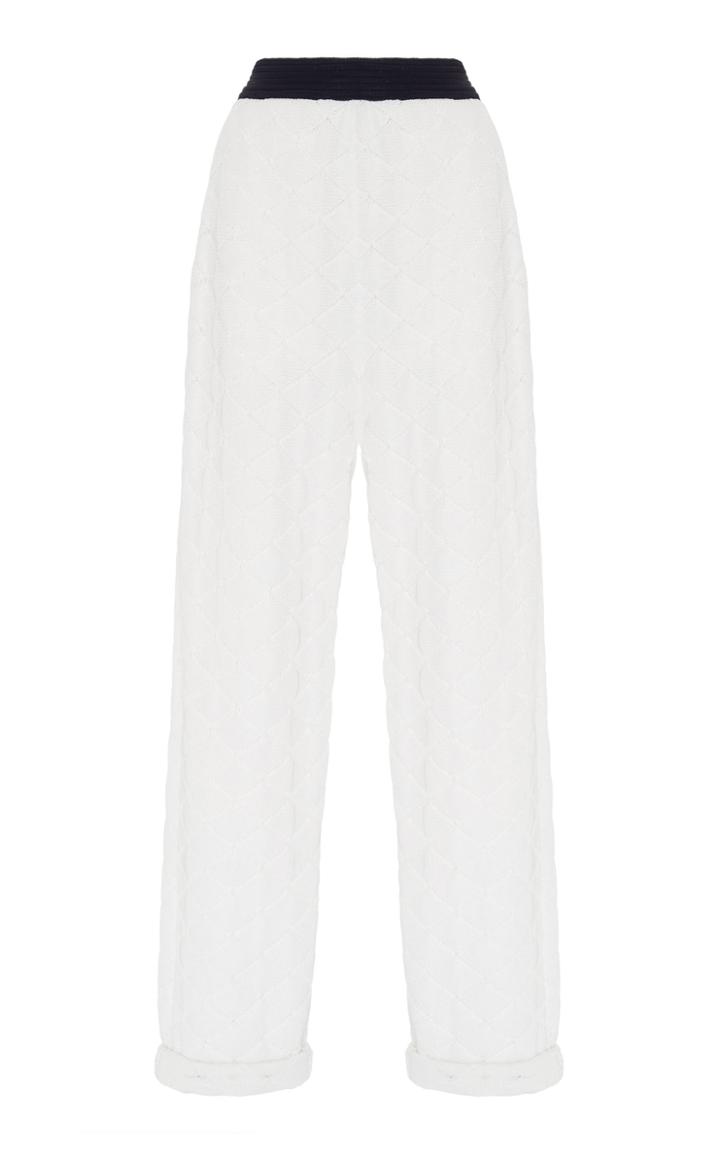 Balmain Quilted Contrast Waistband Pant