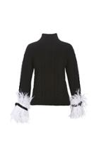 Yanina Demi Couture Cable Knit Turtleneck