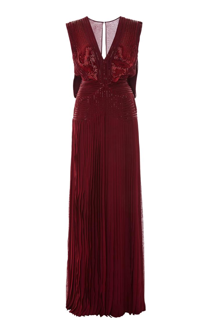 Zac Posen V Neck Gown