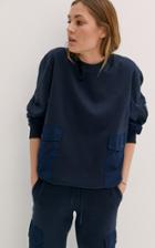 Moda Operandi By Malene Birger Kasiah Nylon-trimmed Cotton Jersey Sweatshirt