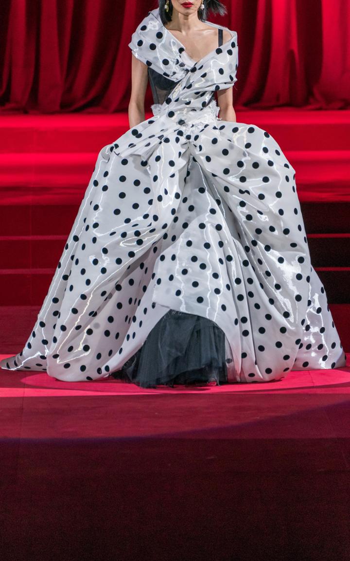 Dolce & Gabbana Taffeta Polka Dot Gown