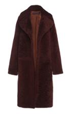 Martin Grant Shearling Notched Lapel Coat