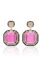 Goshwara 18k Gold Rubellite And Diamond Earrings