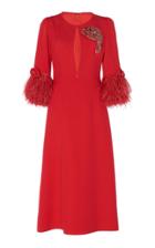 Andrew Gn Glass Beaded Cocktail Dress
