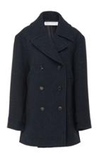 Victoria Beckham Oversized Wool-blend Double-breasted Peacoat