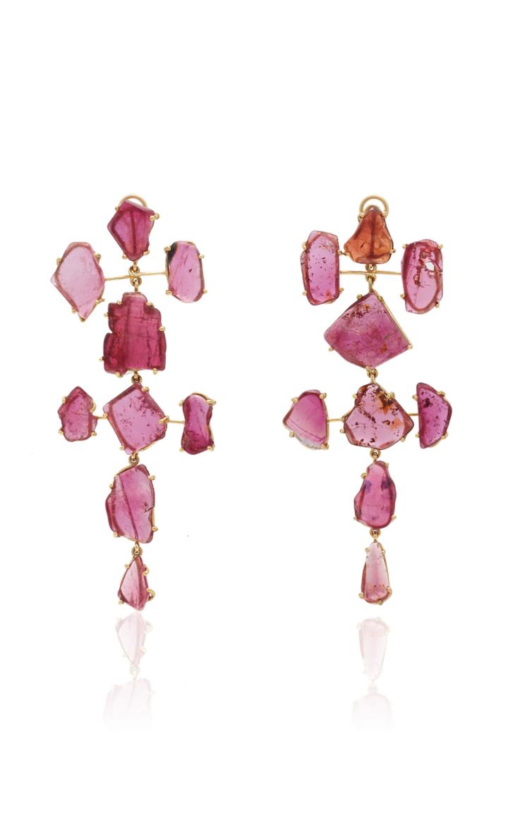 Moda Operandi Lisa Eisner Rubellite Asteroid Earrings