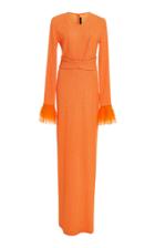 Jeffrey Dodd Belted Long Sleeve Gown