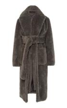 Helmut Lang Faux Fur Belted Coat