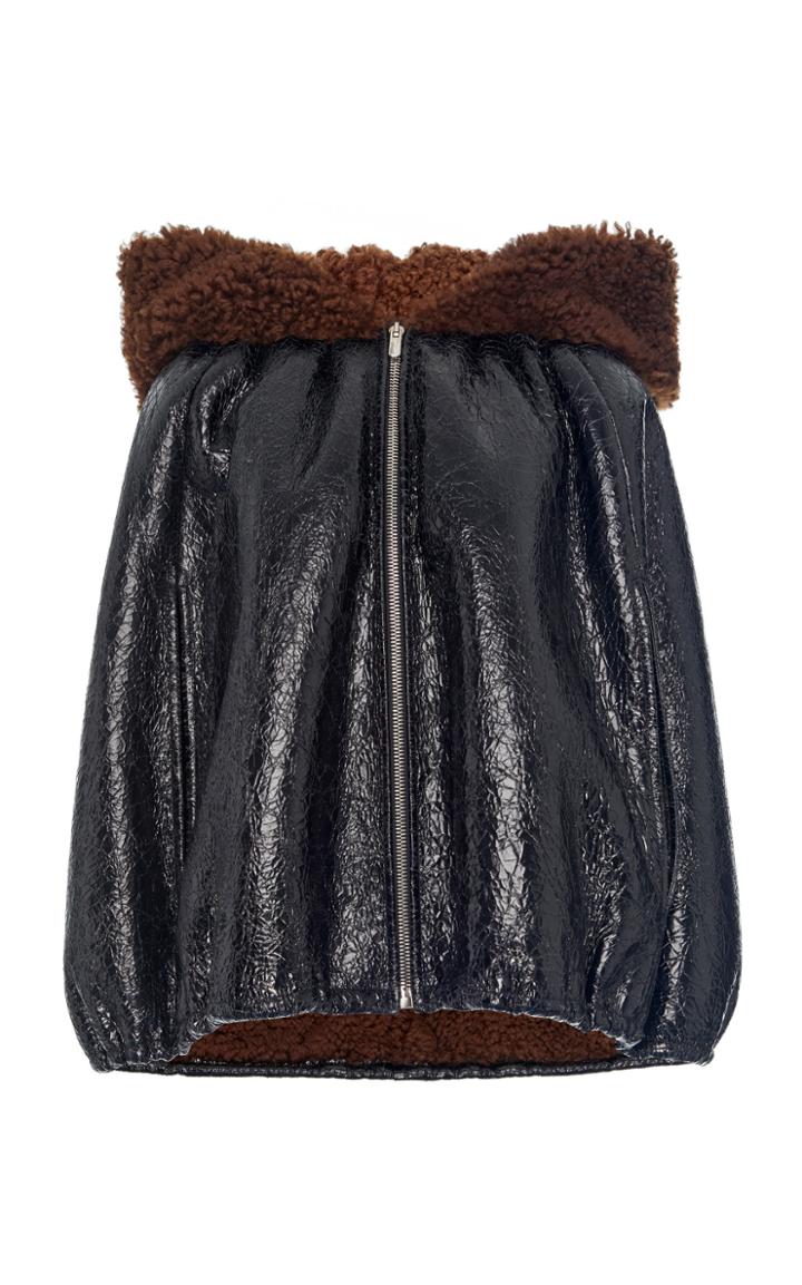 Miu Miu Shearling Mini Cape