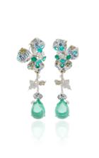 Anabela Chan Orchid 18k White Gold Vermeil Multi-stone Earrings