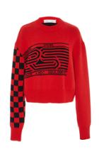 Proenza Schouler Pswl Checkerboard Jacquard Sweater