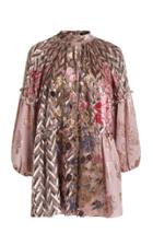 Moda Operandi Biyan Jalovita Printed Silk Top