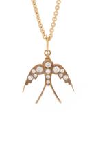 Single Stone Large Swallow Necklace