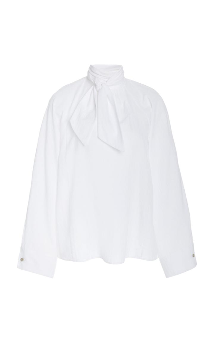 Moda Operandi Mara Hoffman Alata Pussy-bow Poplin Blouse