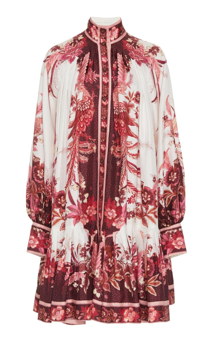 Zimmermann Wavelength Placement Mini Dress
