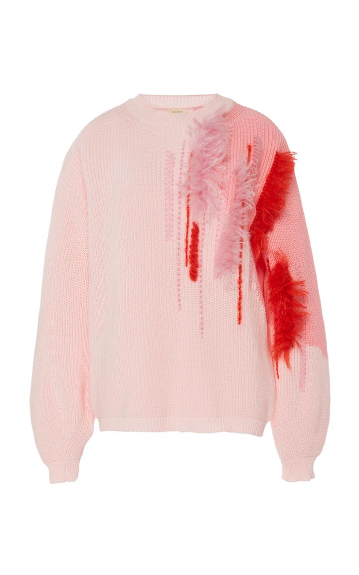 Delpozo Embroidered Cotton Sweater