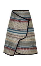 Razan Alazzouni Tribal Print Wrap Skirt