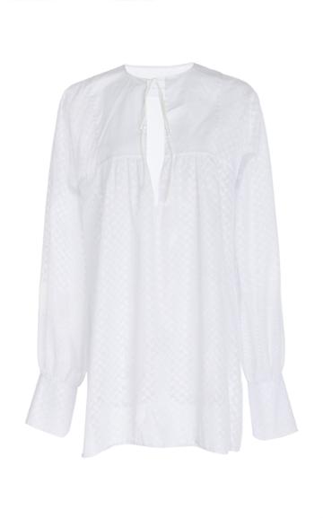 Noon By Noor Van Cotton Tie Front Shirt