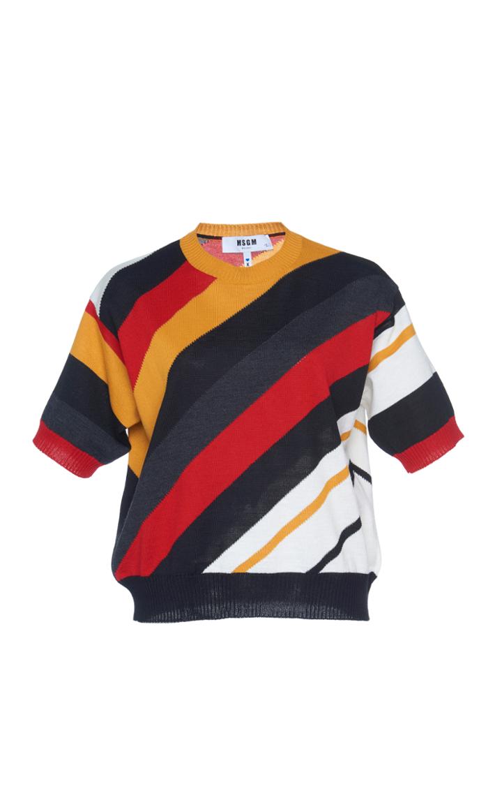 Msgm Multi Color Stripe Sweater