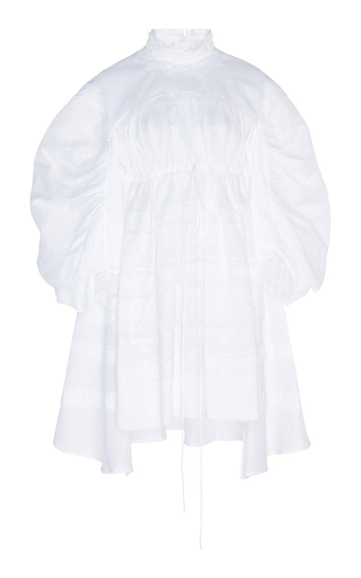 Dice Kayek Peasant Overlay Cotton Dress