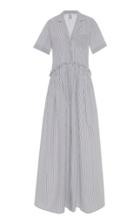 Rosie Assoulin Striped Cotton-poplin Maxi Shirt Dress
