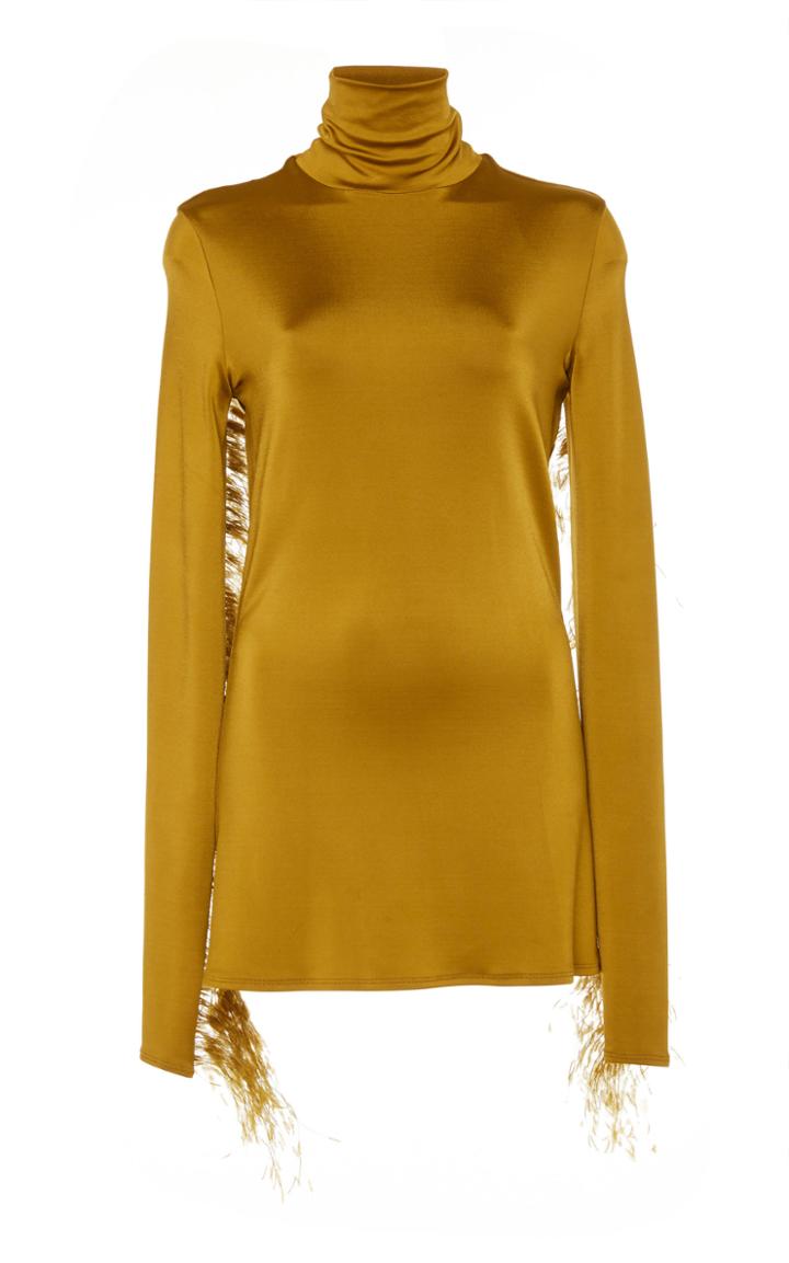 Proenza Schouler Feather-detailed Satin Top