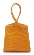 Moda Operandi Little Liffner Twisted Wristlet Lizard-effect Leather Top Handle Bag