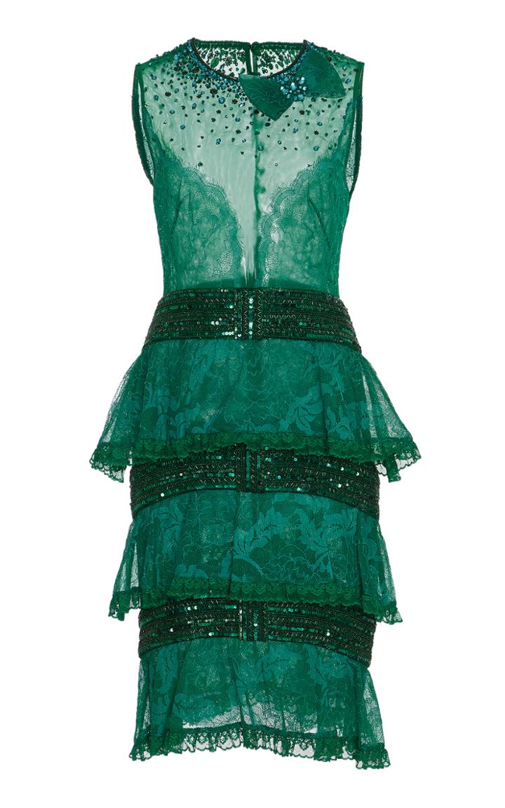 Georges Hobeika Sleeveless Tiered Short Dress