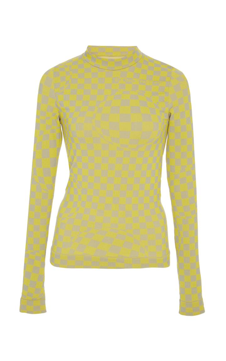 Off-white C/o Virgil Abloh Mock Neck Stretch-knit Top