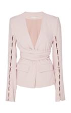 Jonathan Simkhai Stapled Crepe Wrap Front Jacket