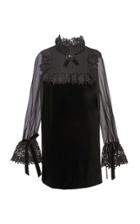 Yanina Demi Couture Ruffled Lace Mini Dress