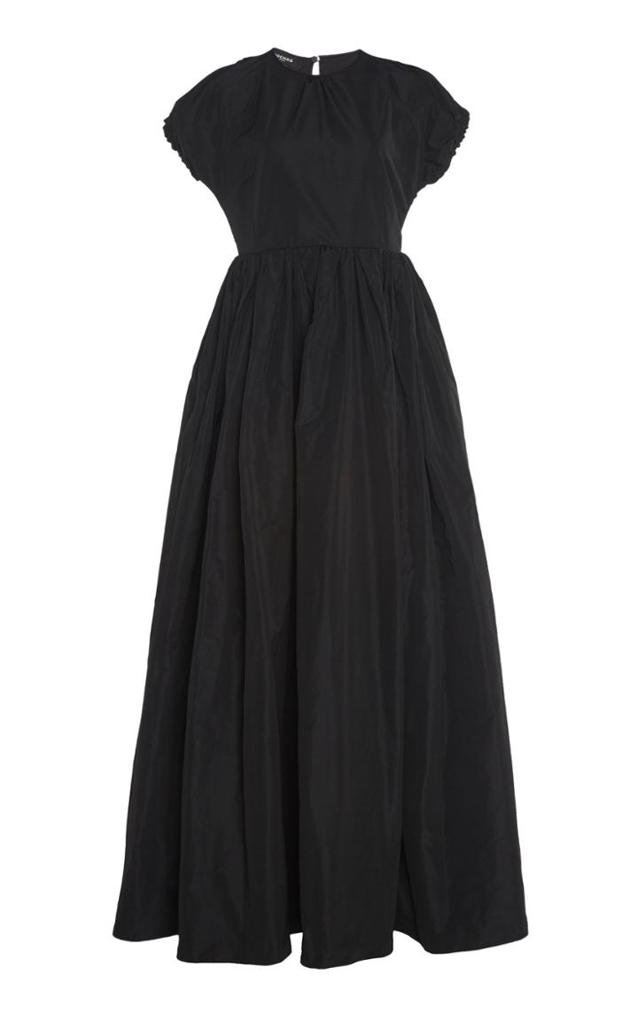 Rochas Short Sleeve Taffeta Gown