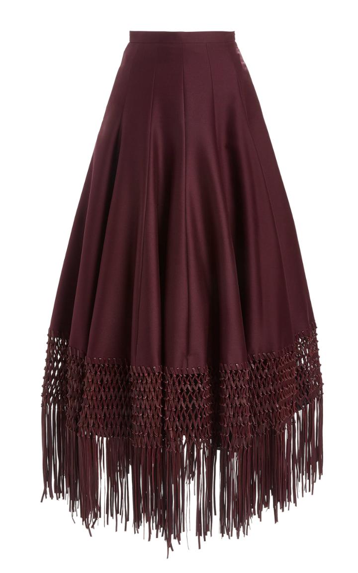 Moda Operandi Gabriela Hearst Colombian Macram-trimmed Wool-silk Maxi Skirt