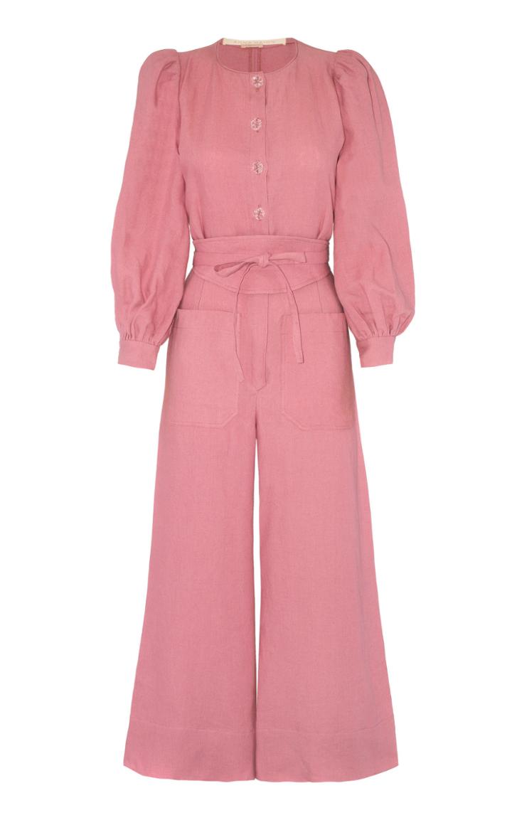 Anna Mason Jane Linen Tie Jumpsuit