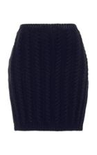 Nanna Van Blaaderen Navy Mini Cable Knit Skirt
