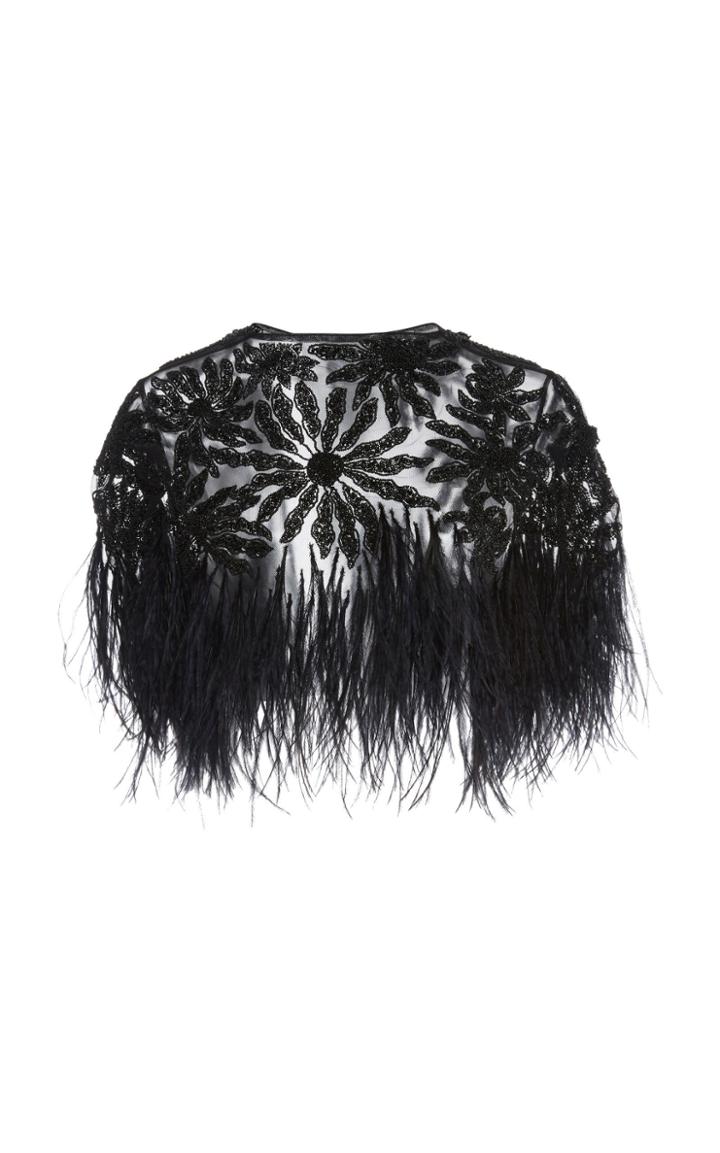 Rachel Gilbert Suzi Feather Hem Cape