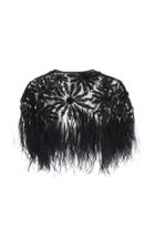 Rachel Gilbert Suzi Feather Hem Cape