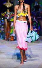 Moda Operandi Versace Plisse Midi Skirt