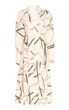 Victoria Beckham Printed Flared Crepe Midi Dress