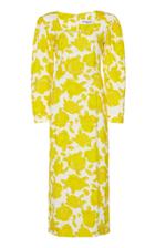 Moda Operandi Rowen Rose Floral Printed Crepe Midi Dress Size: 34