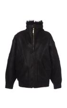 Moda Operandi Alberta Ferretti Oversized Shearling-trimmed Leather Coat