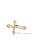 Moda Operandi Dru. 14k Yellow Gold Diamond Cross Your Fingers Ring