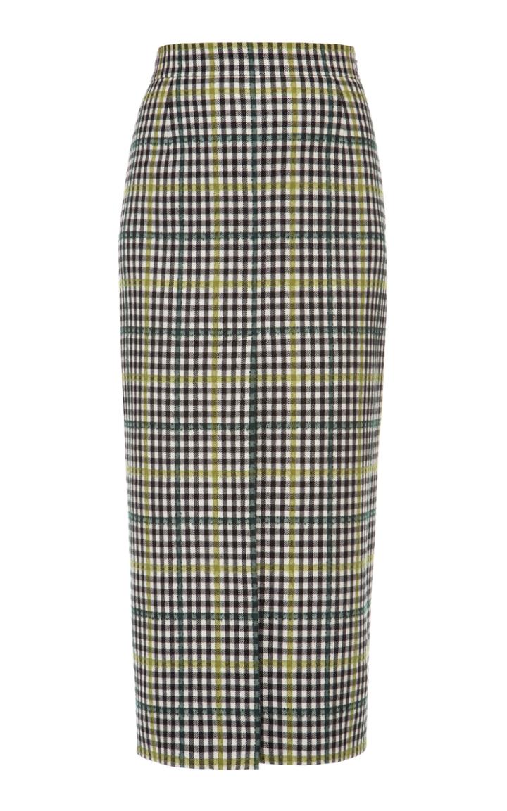 Elenareva Plaid Wool Midi Skirt