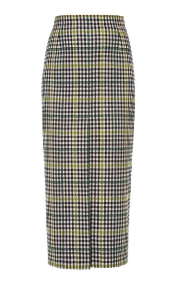 Elenareva Plaid Wool Midi Skirt