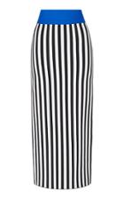 David Koma Striped Intarsia Skirt