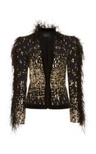 Moda Operandi Zuhair Murad Golden Sequin-emellished Cady Blazer