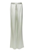 Adam Lippes Silk Charmeuse Mid-rise Flared Trousers