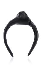 Eugenia Kim Maryn Top Knot Black Leather Headband